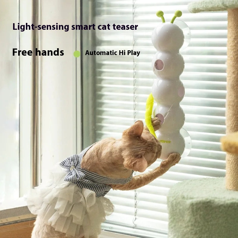 Smart Sensor Cat Teaser Toy - AI Motion Detection Interactive Play