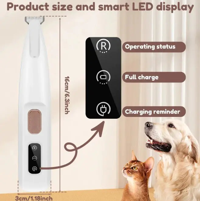 Professional Pet Paw Trimmer with LED Light - Safe Grooming Tool