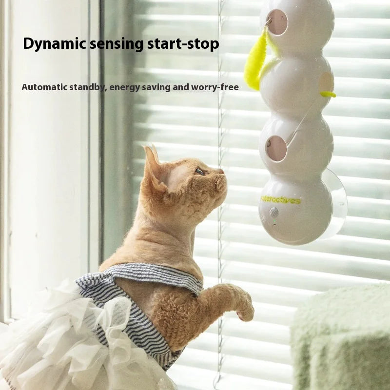 Smart Sensor Cat Teaser Toy - AI Motion Detection Interactive Play